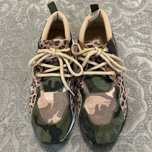 Steve Madden Army, fatigue, & leopard print Women Tennis Shoes Size 8
